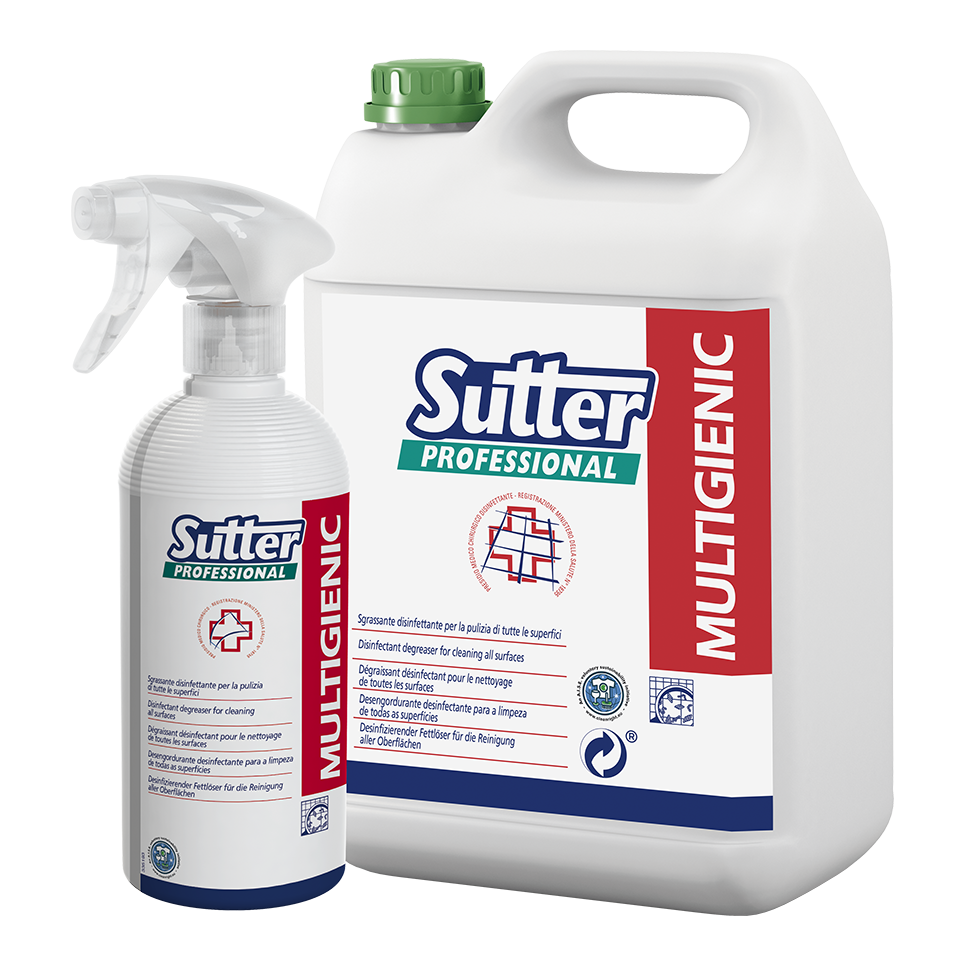 MULTIGIENIC Sgrassante disinfettante per la pulizia di tutte le superfici 5 Kg.