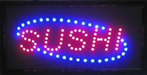 Insegna Luminosa Led con Scritta SUSHI per Attività Commerciale.