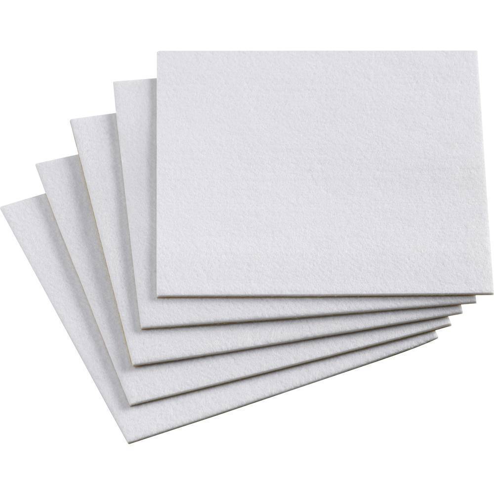 Metafranc WU0645546 Feltro quadrato, autoadesivo Bianco (L x L) 200 mm x 200 mm