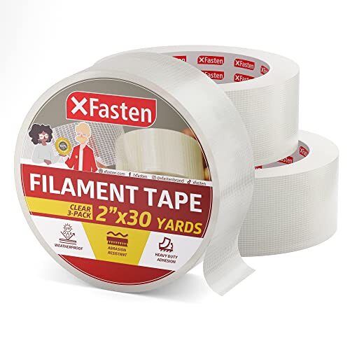 X Fasten nastro adesivo trasparente (50,8 mm x 27,43 m) in confezione da (B9x)