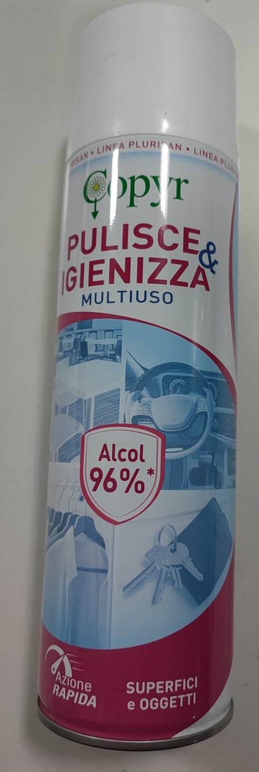 COPYR IGIENIZZANTE SPRAY AEREOSOL PULISCE E IGIENIZZA AMBIENTE VESTITI E OGGETTI