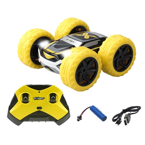 Silverlit - Exost Auto Radiocomandata Fuoristrada 360 Cross Gialla - Batteria Inclusa - Guida Su 2 Lati A 360° + Fari Led - Velocità: 12 Km/H - Giocat