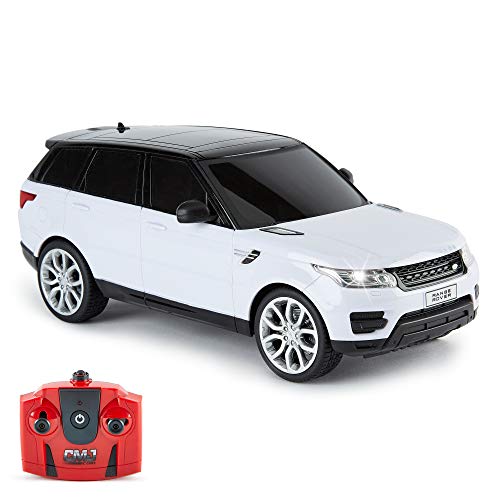 Cmj Rc Cars Range Rover Sport Telecomando Con Licenza Ufficiale Per Auto Luci Da Lavoro In Scala 1:18 2.4 Ghz Bianco