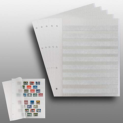 5 Prophila Lighthouse Double Sided Stockbook Pages 9 Strips White Cardboard