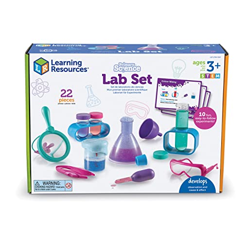 Learning Resources Set Da Laboratorio Primary Science (Rosa), Kit Di Esperimenti Scientifici Per Bambini Con 10 Esperimenti, Giocattoli Stem Per L’Età