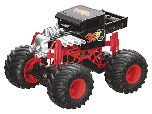 Mondo Motors - Hot Wheels Monster Trucks Bone Shaker - Kit Battery Pack Incluso - Macchina Telecomandata Per Bambini - Colore Rosso/Nero - 63648