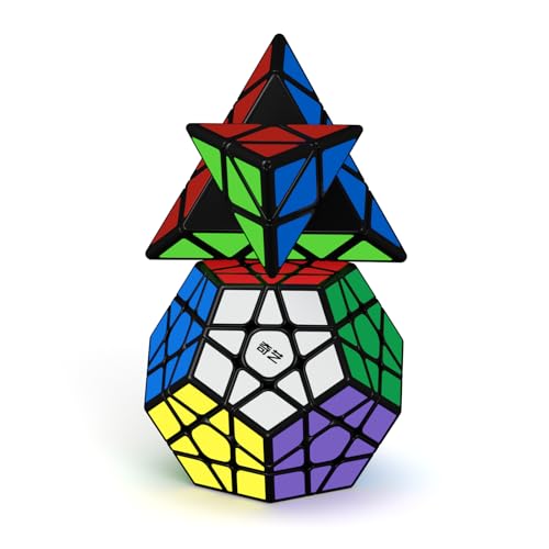 Roxenda Speed Cube Set, Cubo Magico Di Piramide Dodecahedron, Tornitura Facile E Liscio Puzzle Cube, 2 Pack
