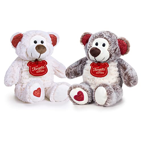 Famosa Softies- Orso Valentines 32 Cm Go Green 76/19736 Famosa Bear,Teddy Peluche Happy Valentine 32Cm Con Imbottitura Riciclata, Per Bambini/E A Part