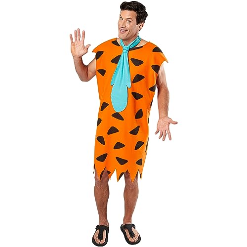 Rubie'S 15736 - Costume Classico Fred Flintstone, Uomo, Arancione, Taglia Unica