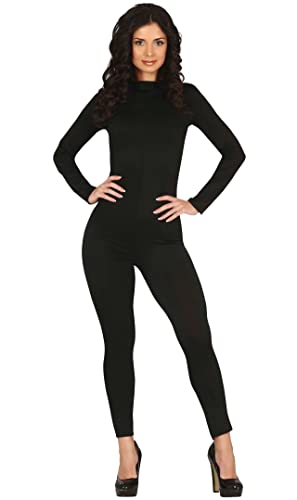 Guirca- Costume Tuta Nera Donna, Colore Nero, M/L, 84867