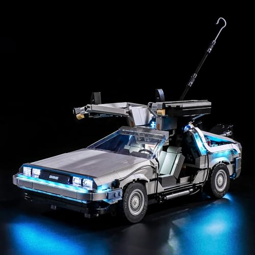 Yeabricks Kit Luci A Led Per-10300 Creator Expert Back To The Future Time Machine Modello Da Costruire (Esclusi I Kit Di Costruzione)