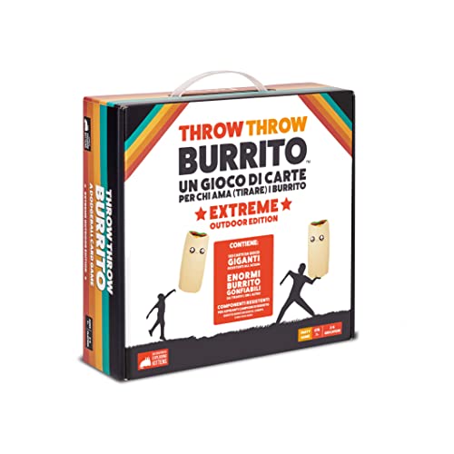 Asmodee - Throw Throw Burrito: Extreme Outdoor Edition, Gioco Da Tavolo Con Burrito Giganti, 2-6 Giocatori, Edizione In Italiano
