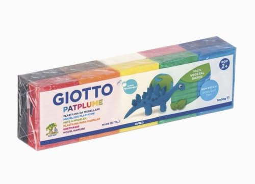 Patplume 513300 - Giotto Patplume 10X50G Panetti Colori Assortiti, Multicolore