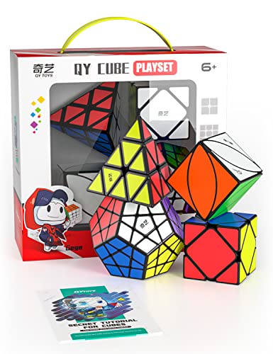 Roxenda Speed Cube Set, Cubo Magico Di Skew Ivy Piramide Dodecahedron Speed Cube Con Confezione Regalo, Tutorial Segreto Per Cubi