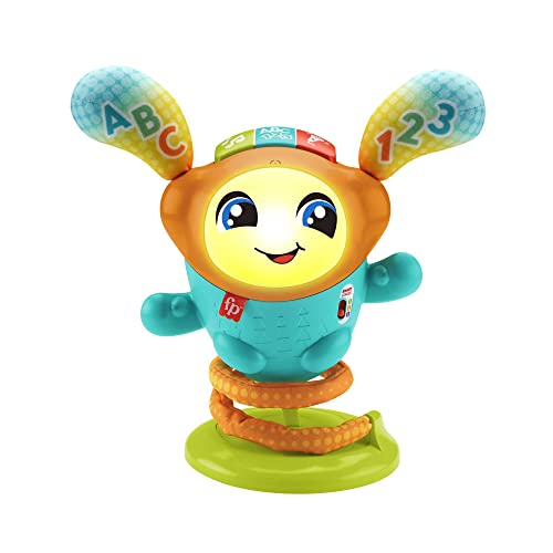 Fisher-Price - Dj Nino Salterino, Edizione Multilingue, Giocattolo Musicale Interattivo Ed Educativo Con Luci E Azione Saltellante, Giocattolo Per Bam