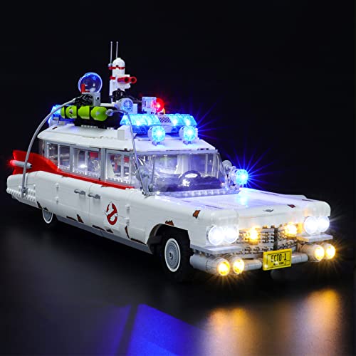 Yeabricks Kit Luci A Led Per Lego 10274 Creator Expert Ghostbusters Ecto-1 Modello Da Costruire (Set Lego Non Incluso)
