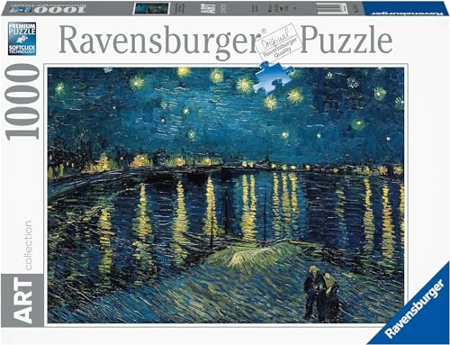 Ravensburger - Puzzle Van Gogh: Notte Stellata 70X50 Cm - Puzzle 1000 Pezzi - Puzzle Adulti E Ragazzi Facile Da Comporre - Puzzle Quadri Famosi Da Esp