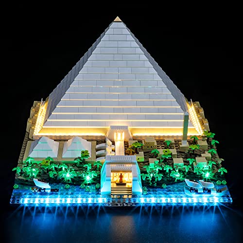 Yeabricks Kit Luci A Led Per Lego 21058 Architecture Great Pyramid Of Giza Modello Da Costruire (Set Lego Non Incluso)