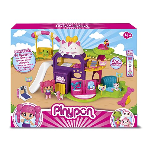 Pinypon - Asilo Per Cuccioli, Set Giocattolo Con Personaggio, 4 Cuccioli, Cane, Gatto, Tartaruga E Uccellino, Con Accessori, Per Bambini E Bambine Dai