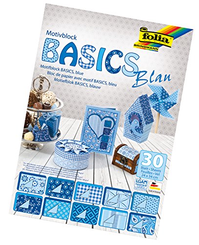 Folia 46449 Basics - Blocco Di 30 Fogli, 24 X 34 Cm, Colori Assortiti