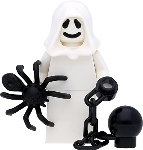 Lego Minifigure Fantasma Con Catena, Sfera E Ragno