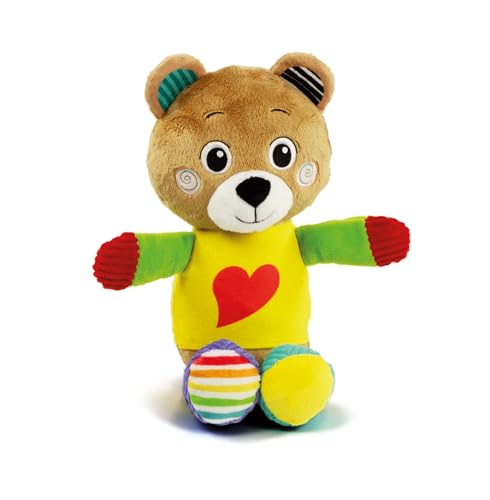 Clementoni- Baby For You Orsetto Bob The Bear-Peluche, Gioco Prima Infanzia, Giocattolo Prime Attività, Pupazzo Neonato Lavabile In Lavatrice, 0-36 Me