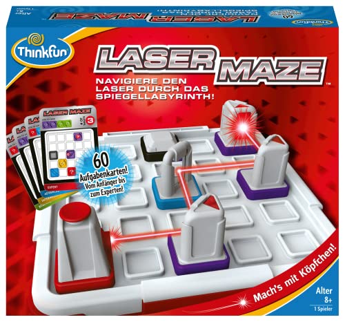 Thinkfun 76356 – Laser Maze – Spel För Vuxna Och Barn Från 8 År, Spännande Logikspel Med Äkta Laser Och Speglar, För 1 Spelare [Esclusivo Amazon]