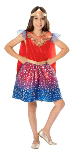 Rubies Wonder Woman Official - Vestito Di Lusso Wonder Woman (Bambino), Taglia 5-6 Anni