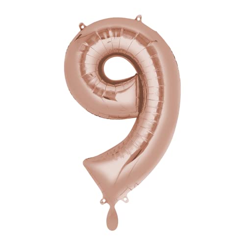 Ballon 66Cm Chiffre 9 Rose Gold