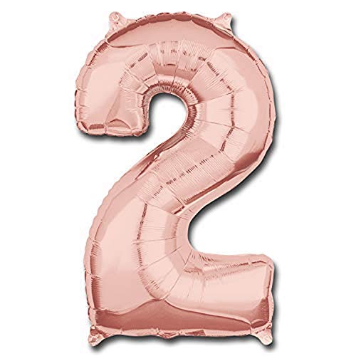 Mid Size Number 2 Rose Gold