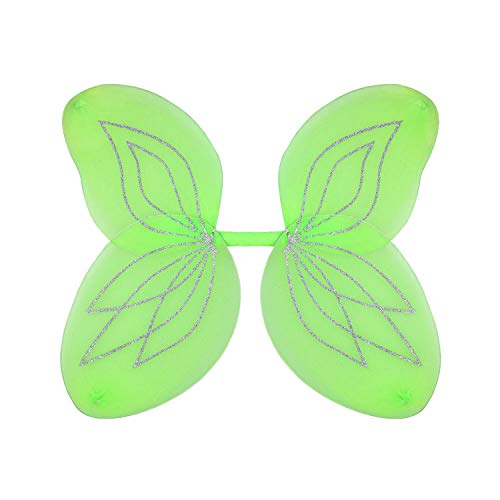 Widmann 86413 - Ali Glitterate, Verde, Per Bambini, Fata, Farfalla, Elfo, Carnevale, Festa A Tema