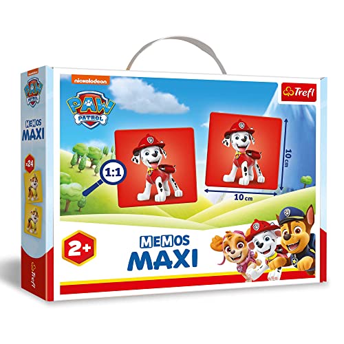 Trefl - Memos Maxi Paw Patrol, La Squadra Del Cuccioli - Gioco Di Memoria Educativo Per I Più Piccoli, Trova Coppie Di Immagini, Gioco Di Memoria Con