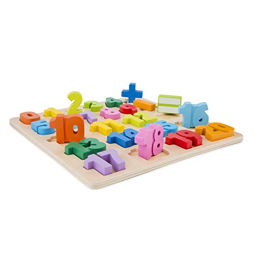 New Classic Toys Number Puzzle, Multicolore, Numero, 10539