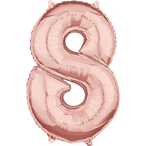 Mid Size Number 8 Rose Gold