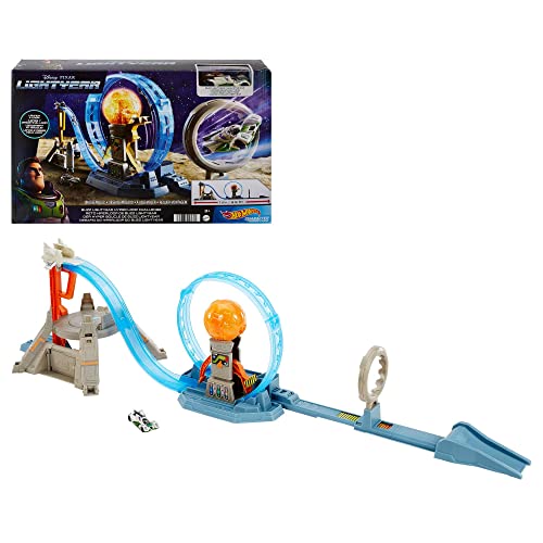 Hot Wheels Character Cars Buzz Lightyear Hyper Loop Challenge Playset, Giocattolo Per Bambini 3+ Anni, Hgp90