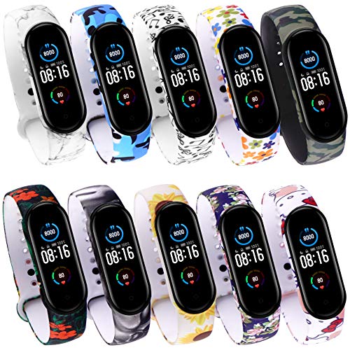 Funband Compatibile Con Xiaomi Mi Band 7 /Mi Band 6 / Mi Band 5 Cinturino,Impermeabile Durevole Fadeless Stampato Silicone Band Traspirante Di Ricambi