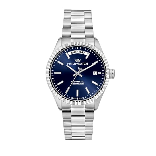 Philip Watch Orologio Uomo, Analogico, Automatico, Cinturino In Acciaio, Collezione Caraibe - R8223597109