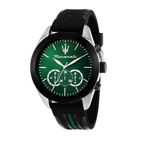 Maserati Orologio Uomo, Cronografo, Analogico, Cinturino In Acciaio, Collezione Traguardo - R8871612043