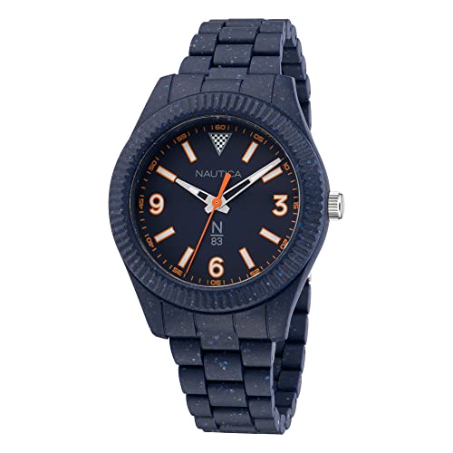 Nautica N83 N83 Mercury Bay Blu Blu Riciclata Ocean Plastic Bracciale Watch (Modello: Napmbf201), Blu