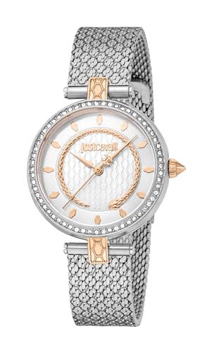 Just Cavalli Orologio Analogico Al Quarzo Da Donna Con Cinturino In Acciaio Inossidabile Jc1L240M0065