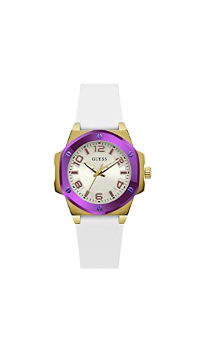 Guess Orologio Analogico Al Quarzo Donna Con Cinturino In Silicone Gw0556L2