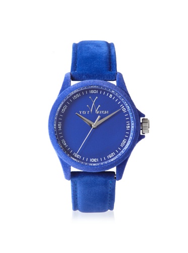 Toywatch Women'S 41Mm Blue Calfskin Stainless Steel Case Quartz Watch Pe02Bl