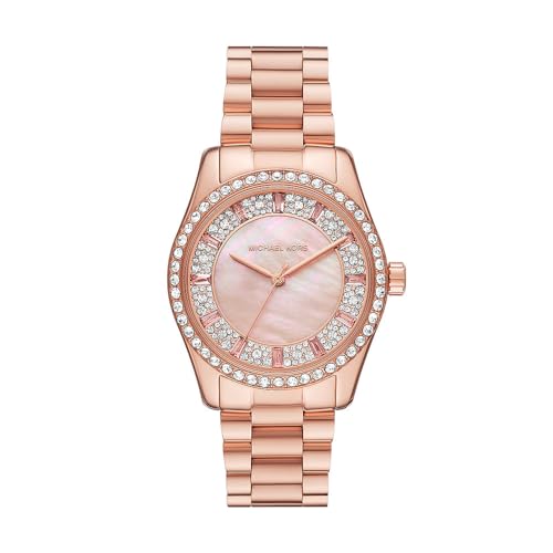 Michael Kors Orologio Lexington Da Donna, Movimento A Tre Lancette, Acciaio Inossidabile, Cassa Da 38 Mm, Bracciale In Acciaio Inossidabile O Cinturin