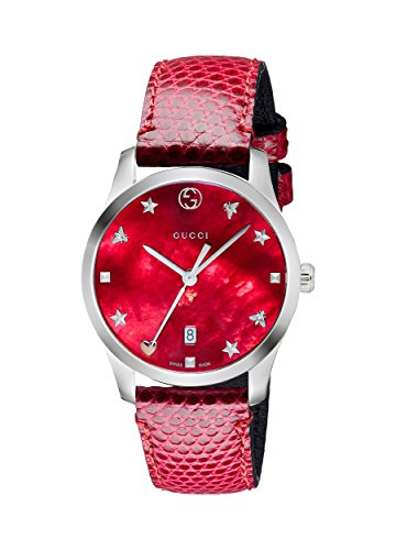 Gucci Orologio Analogico Classico Quarzo Da Donna Con Cinturino In Pelle Ya126584