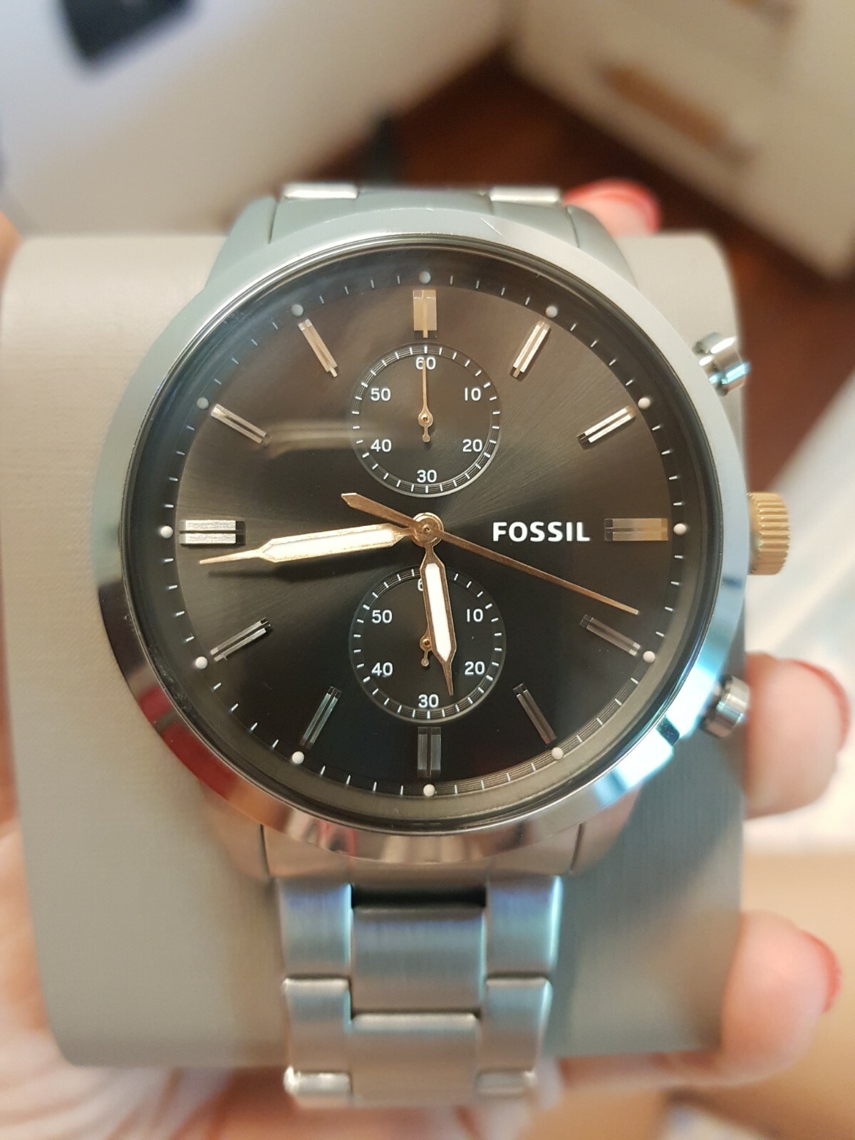 OROLOGIO UOMO ACCIAIO  CRONOGRAFO FOSSIL FS5407 VP179 SCONTATO 50%  nuovo ORIG