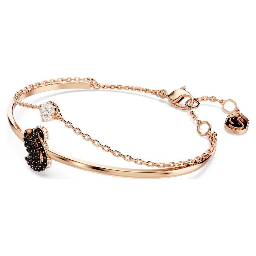 Bracciale Rigido Swarovski Iconic Swan Rigido 5678048 Bracelet Cigno Zirconi