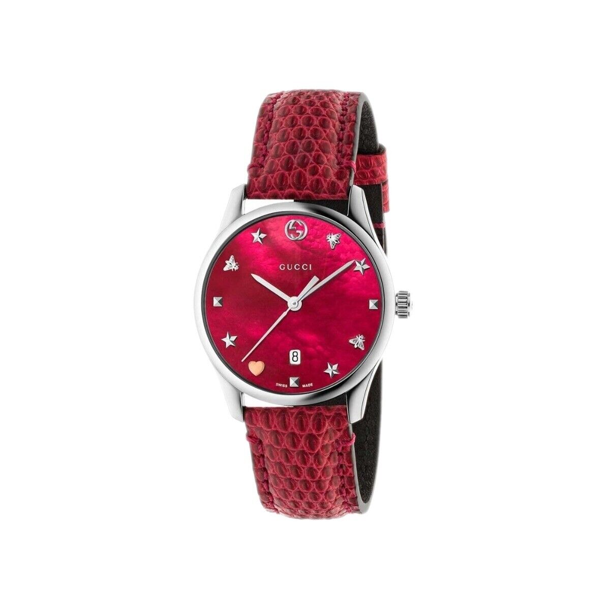 YA126584 Gucci G-Timeless / orologio donna / quadrante madreperla rossa / cas...