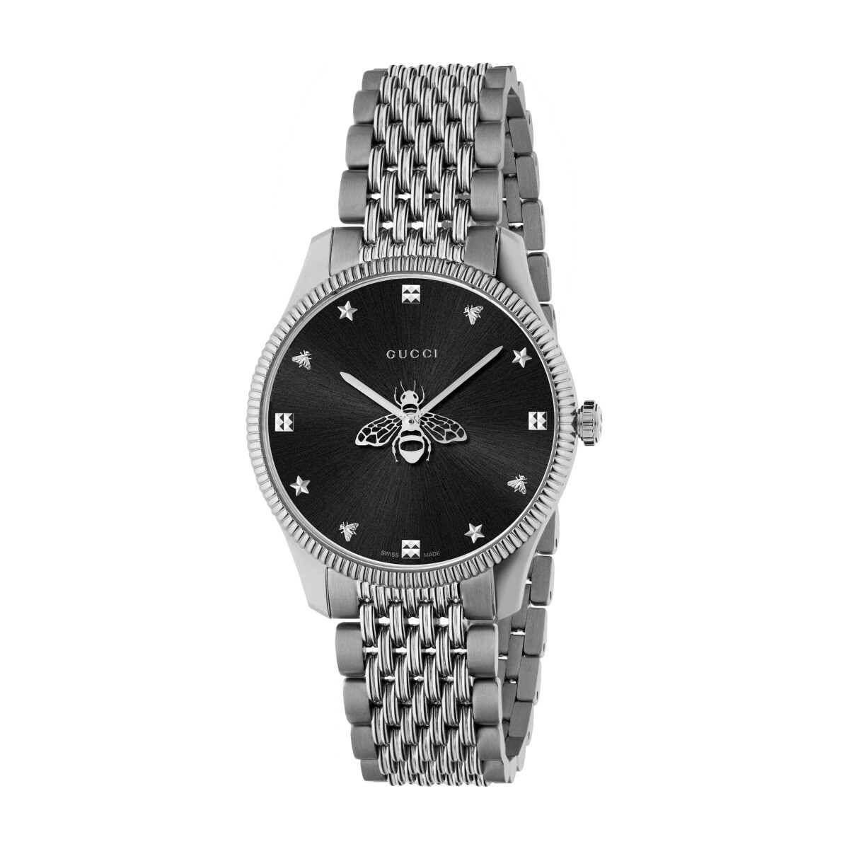 YA1264154 Gucci G-Timeless / orologio unisex / quadrante nero / cassa e bracc...