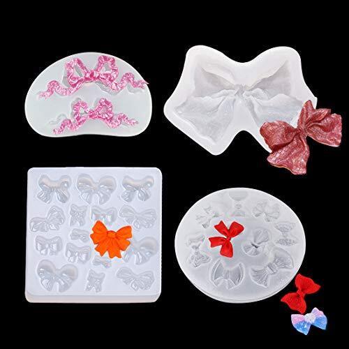 FineInno 4 Pezzi Stampi per Fiocco Resina Bow Resin Molds Stampi in (G1C)