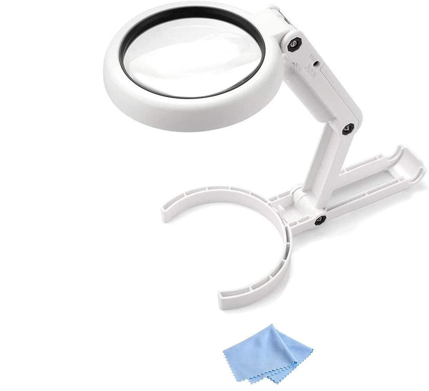 Velamp Lampada led con lente di ingrandimento, lampada LED a mano e da tavolo
